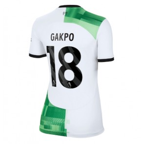Liverpool Cody Gakpo #18 Replika Udebanetrøje Dame 2023-24 Kortærmet